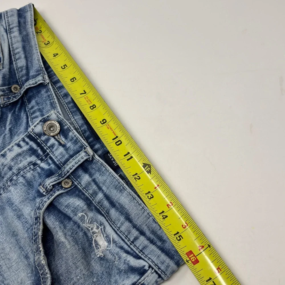 BKE Jake Straight Jeans Men 32x30 Medium Wash Distressed Ripped Stretch